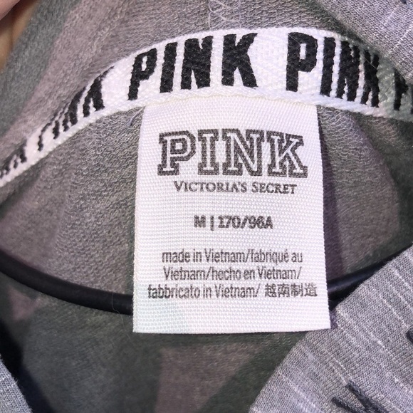 Pink Victoria's secret hoodie grey sweatshirt size medium causal oversized​​​ - Picture 4 of 5